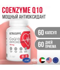 Ultrasupps 12169-001 Ultrasupps  Коэнзим Q10 100мг,  60 капсул