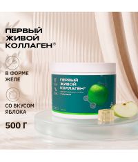 COLLA GEN (Первый живой коллаген) 10852-001 Живой коллаген со вкусом яблока усиленная формула с эластином, 500 гр